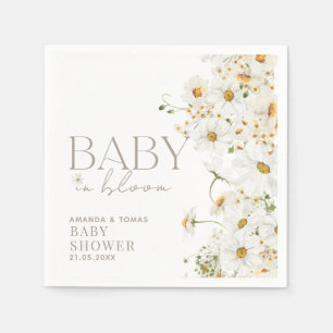 Serviette En Papier Fleur sauvage Daisy Boho bébé dans douche fleurie