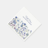 Serviette En Papier Fleur sauvage d'aquarelle bleu Meadow (Coin)