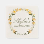 Serviette En Papier Fleur sauvage d'aquarelle Florals Baby shower de c (Devant)