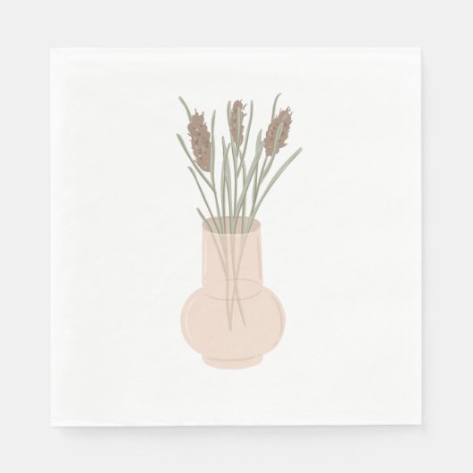 Serviette En Papier Fleur sauvage d'automne (Devant)