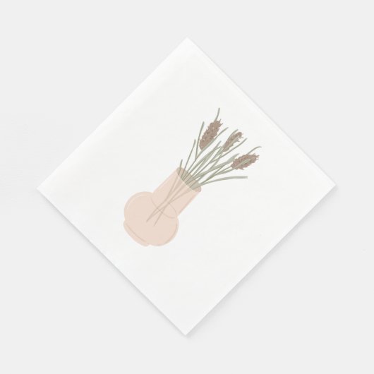 Serviette En Papier Fleur sauvage d'automne (Coin)