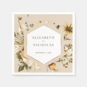 Serviette En Papier Fleur sauvage d'automne Boho | Mariage botanique (Devant)