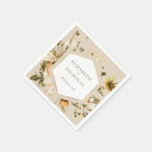 Serviette En Papier Fleur sauvage d'automne Boho | Mariage botanique (Coin)