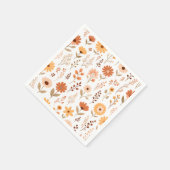 Serviette En Papier Fleur sauvage d'automne fantastique (Coin)