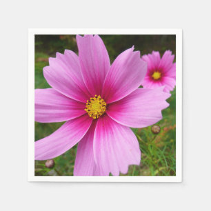 Serviette En Papier Fleur sauvage de fleurs Cosmos roses