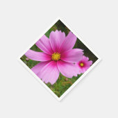 Serviette En Papier Fleur sauvage de fleurs Cosmos roses (Coin)