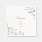 Serviette En Papier Fleur sauvage de jardin d'automne Mariage Napkin (Devant)