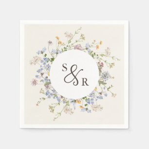 Serviette En Papier Fleur sauvage de printemps coloré Meadow Garden Ma