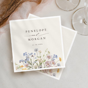 Serviette En Papier Fleur sauvage de printemps coloré Meadow Garden Ma