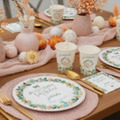 Serviette En Papier Fleur sauvage de printemps Easter Bunny Baby showe