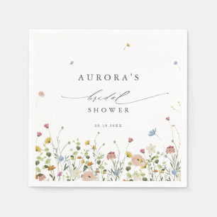 Serviette En Papier Fleur sauvage de printemps Jardin Floral douche nu