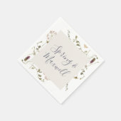 Serviette En Papier Fleur sauvage de printemps | Napkins Mariage blanc (Coin)