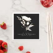 Serviette En Papier Fleur sauvage dessiné à la main Élégant minimalist (En situation)