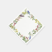 Serviette En Papier Fleur sauvage d'été aquarelle Fête des mariées flo (Coin)