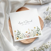 Serviette En Papier Fleur sauvage d'été Mariage de terrain