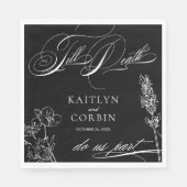 Serviette En Papier Fleur sauvage Élégant Mariage gothique (Devant)