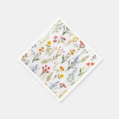 Serviette En Papier Fleur sauvage Elegant Rustic Baby shower aquarelle (Coin)