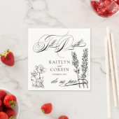 Serviette En Papier Fleur sauvage élégante Mariage gothique (En situation)