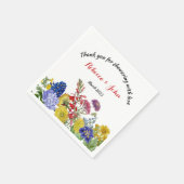 Serviette En Papier Fleur sauvage en Baby shower floral d'aquarelle de (Coin)