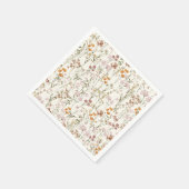 Serviette En Papier Fleur sauvage en terre cuite Mariage Boho dans le  (Coin)