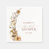 Serviette En Papier Fleur sauvage Fall Fête des mariées florale (Devant)