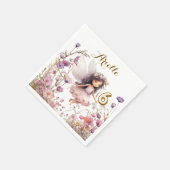 Serviette En Papier Fleur sauvage fée lavender pixie anniversaire (Coin)
