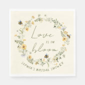 Serviette En Papier Fleur sauvage Fête des mariées abeille (Devant)