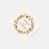 Serviette En Papier Fleur sauvage Fleur Fleur Flore Jardin Mariage (Coin)