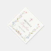 Serviette En Papier Fleur sauvage Floral Girl Baptism (Coin)