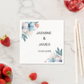 Serviette En Papier Fleur sauvage Frame Mariage (En situation)