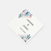 Serviette En Papier Fleur sauvage Frame Mariage (Coin)