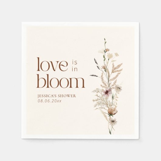 Serviette En Papier Fleur sauvage Garden Love in Bloom (Devant)