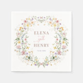 Serviette En Papier Fleur sauvage  Jardin Mariage de couronnes (Devant)