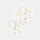 Serviette En Papier Fleur sauvage Jardin rose Floral Aquarelle Ressort (Coin)