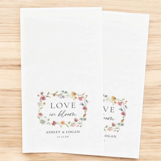 Serviette En Papier Fleur sauvage Love In Bloom Mariage