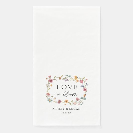 Serviette En Papier Fleur sauvage Love In Bloom Mariage (Devant)