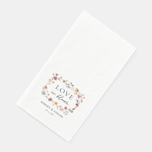 Serviette En Papier Fleur sauvage Love In Bloom Mariage (Coin)