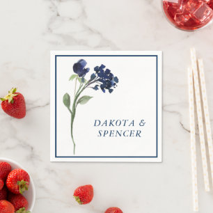 Serviette En Papier Fleur sauvage   Mariage classique de Jardin Bohème