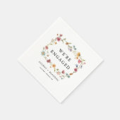 Serviette En Papier Fleur sauvage Nous sommes engagés Engagement Party (Coin)