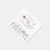 Serviette En Papier Fleur sauvage Onedering 1er anniversaire de fête s (Coin)