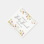 Serviette En Papier Fleur sauvage Papillons Boho Baby shower Brunch (Coin)