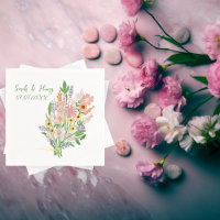 Fleur sauvage peint à la main Fiançailles de maria