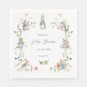 Serviette En Papier Fleur sauvage Peter le lapin Papier Napkin (Devant)