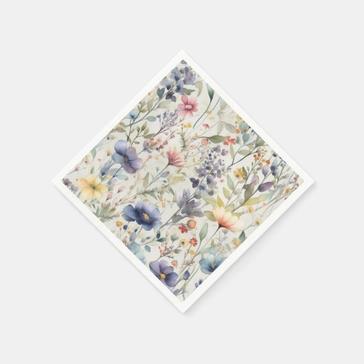 Serviette En Papier Fleur sauvage pour imprimer des serviettes (Coin)