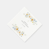 Serviette En Papier Fleur sauvage précis (Coin)