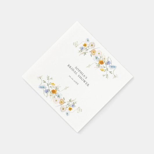 Serviette En Papier Fleur sauvage précis (Coin)