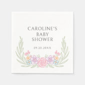 Serviette En Papier Fleur sauvage Printemps Été Fleur Baby shower (Devant)