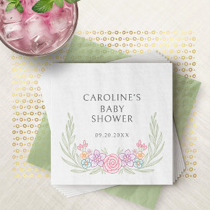 Serviette En Papier Fleur sauvage Printemps Été Fleur Baby shower