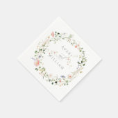 Serviette En Papier Fleur sauvage Rustic Boho Floral Mariage (Coin)