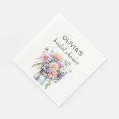 Serviette En Papier Fleur sauvage Rustic Mason Fête des mariées papier (Coin)